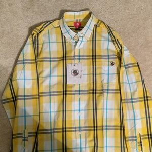 Southern Proper Yellow Plaid Button Down M